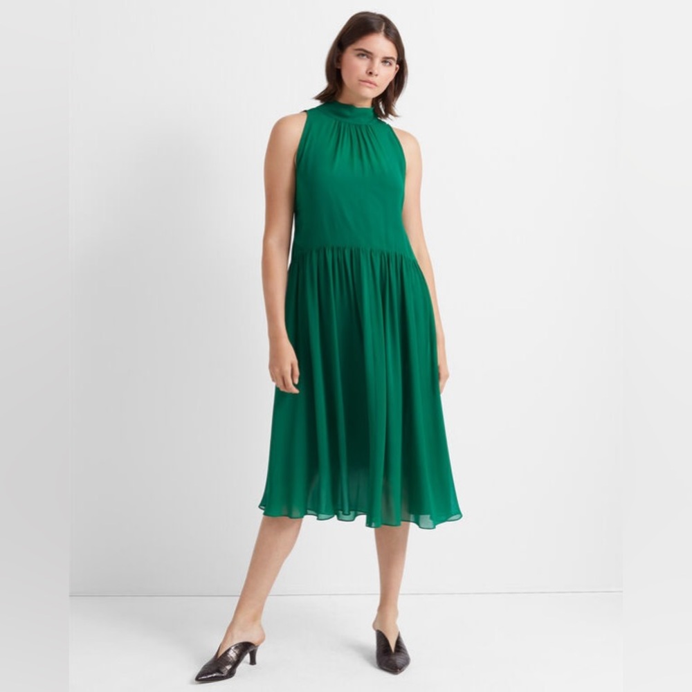 Emerald Silk Club Monaco Tie Back Dress XS Size 00